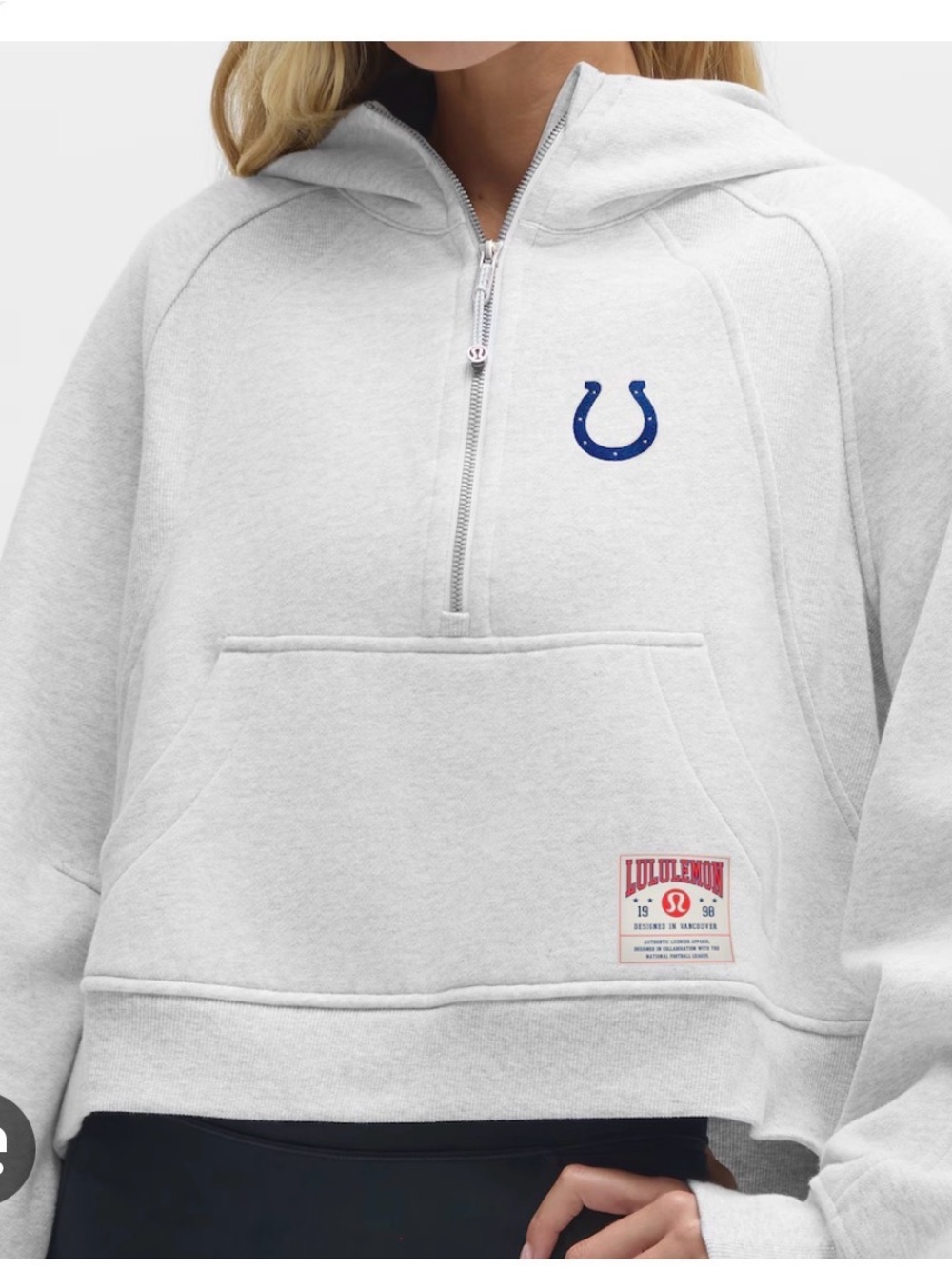 Lululemon x NFL Indianapolis Colts Scuba Oversized Half Zip Hoodie M/L NWT